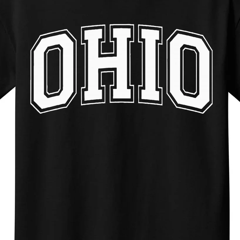 Ohio Oh Ohioan White Text Kids T-Shirt