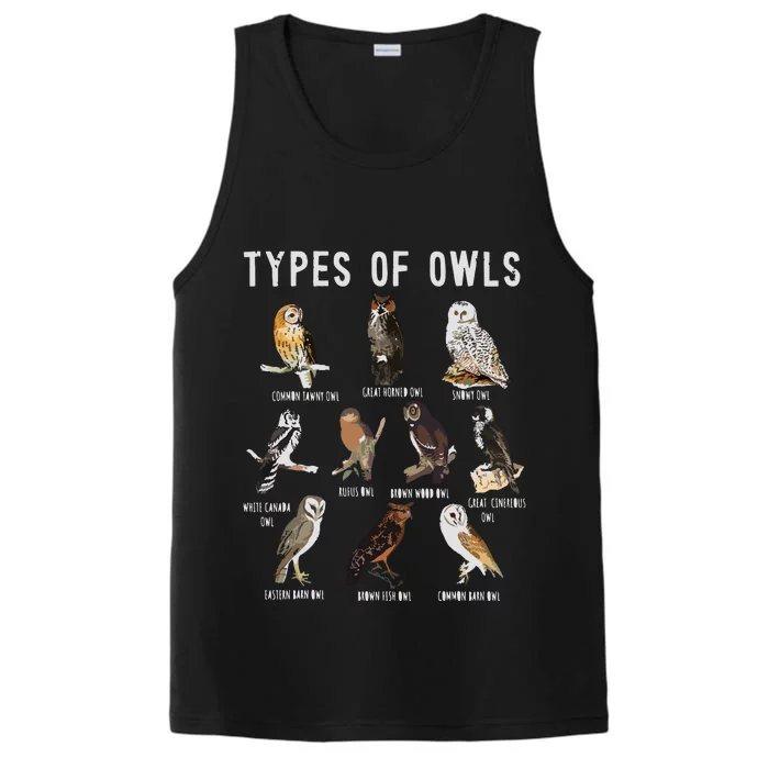 Owl Owl Owl Lover Tee Owl Gift Owl Performance Tank