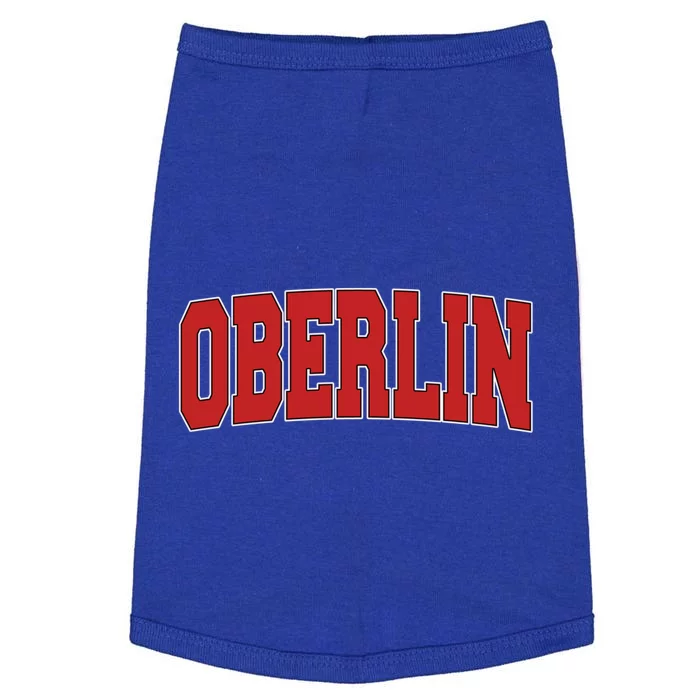 Oberlin Oh Ohio Varsity Style Usa Vintage Sports Gift Doggie Tank