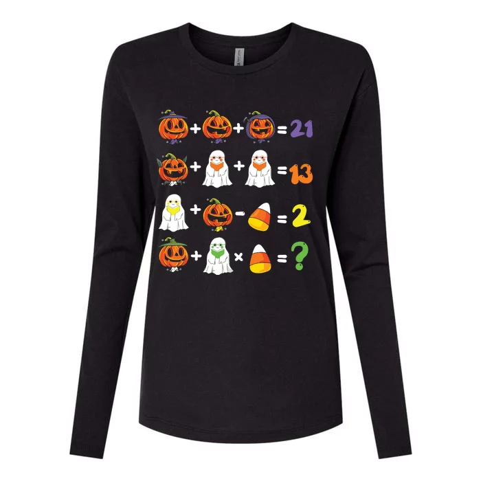 Order Of Operations Quiz Math Halloween Teacher Student Kids Womens Cotton Relaxed Long Sleeve T-Shirt