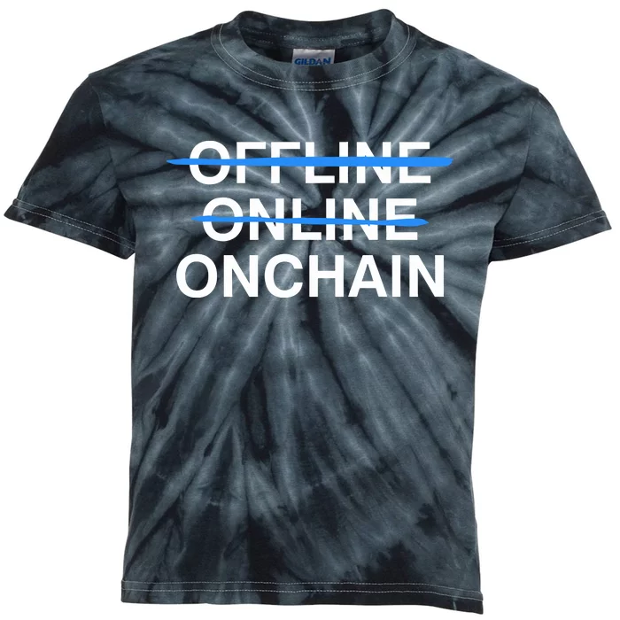 Offline Online Onchain Kids Tie-Dye T-Shirt