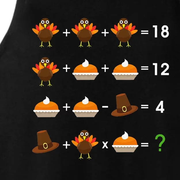 Order Of Operations Thanksgiving Quiz Funny Math Teacher Ladies Tri-Blend Wicking Tank