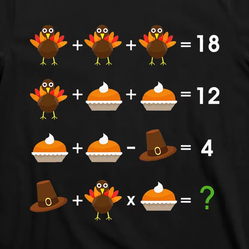 Order Of Operations Thanksgiving Quiz Funny Math Teacher T-Shirt