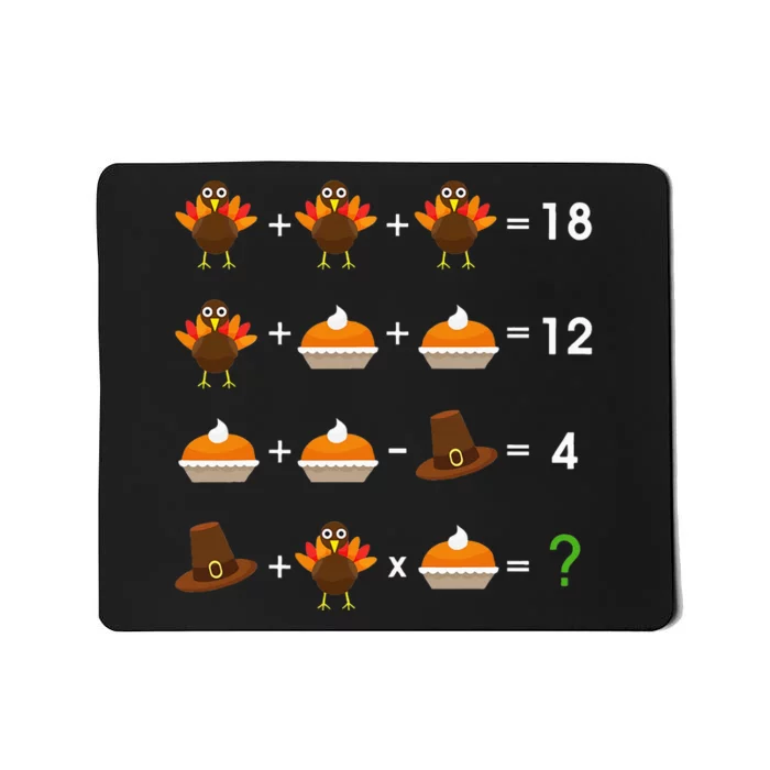 Order Of Operations Thanksgiving Quiz Funny Math Teacher Mousepad