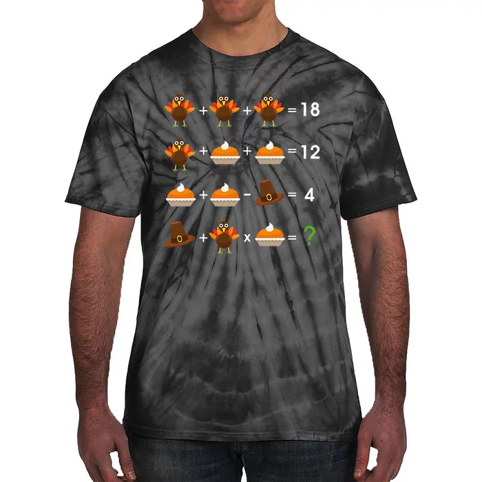 Order Of Operations Thanksgiving Quiz Funny Math Teacher Tie-Dye T-Shirt