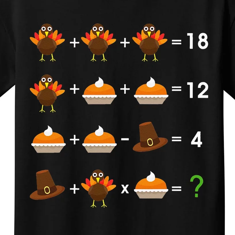 Order Of Operations Thanksgiving Quiz Funny Math Teacher Kids T-Shirt