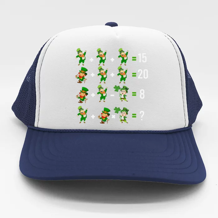 Order Of Operations Quiz Leprechaun Math St Patricks Day Trucker Hat