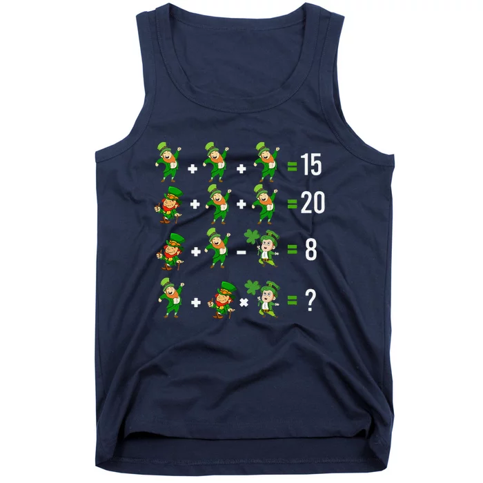 Order Of Operations Quiz Leprechaun Math St Patricks Day Tank Top