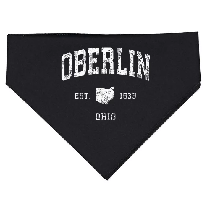 Oberlin Ohio Oh Vintage Athletic Sports Design USA-Made Doggie Bandana