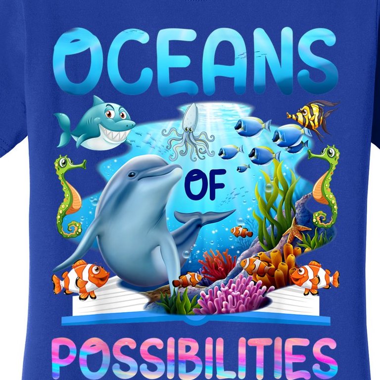 Oceans Of Possibilities Summer Reading 2022 Librarian Women's T-Shirt
