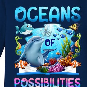 Oceans Of Possibilities Summer Reading 2022 Librarian Baby Long Sleeve Bodysuit