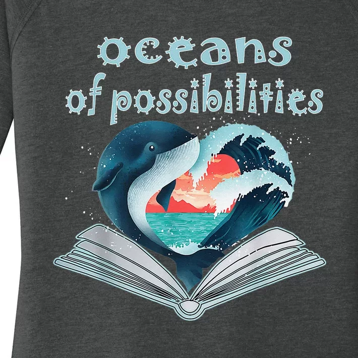 Oceans of Possibilities Summer Reading 2022 Librarian Women's Perfect Tri Tunic Long Sleeve Shirt