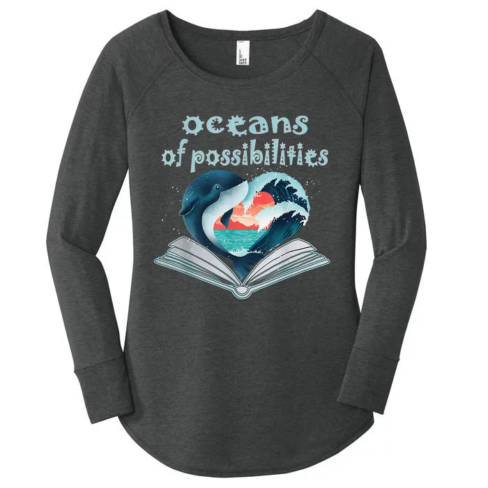 Oceans of Possibilities Summer Reading 2022 Librarian Women's Perfect Tri Tunic Long Sleeve Shirt