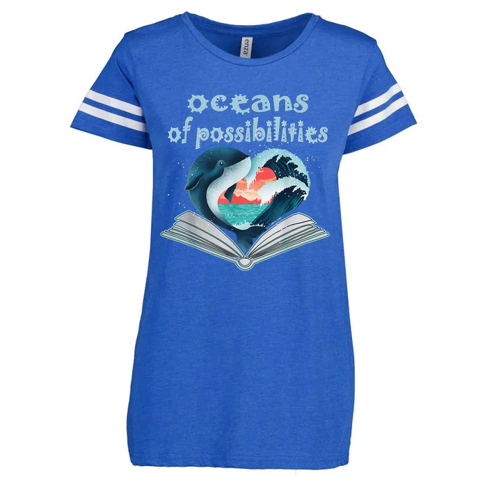 Oceans of Possibilities Summer Reading 2022 Librarian Enza Ladies Jersey Football T-Shirt