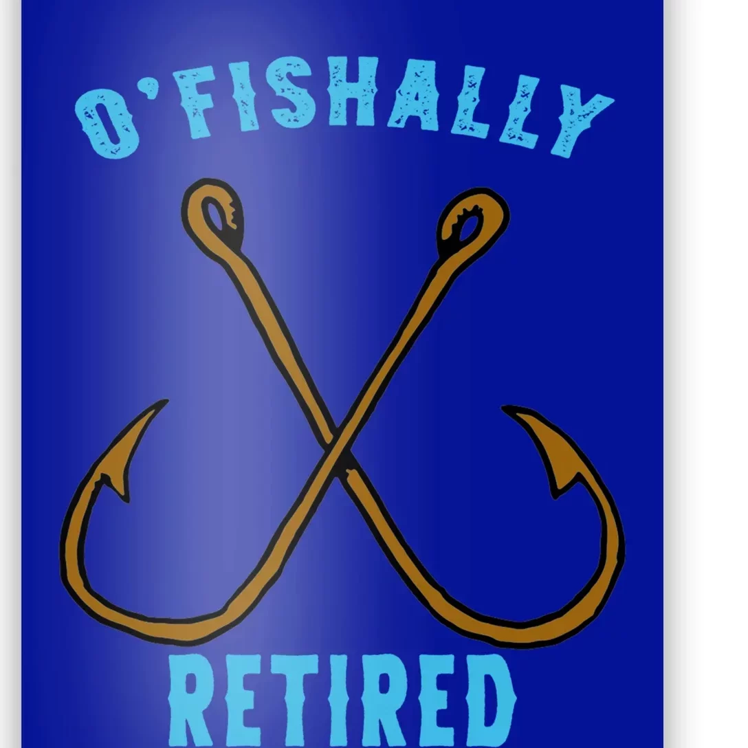 Outstanding Ofishally Retired Funny Fisherman Fishing Gift Poster