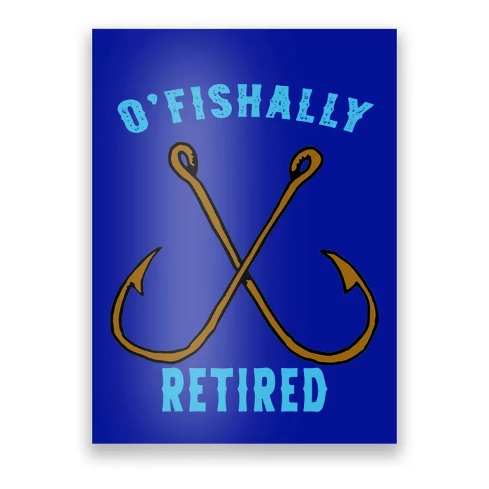 Outstanding Ofishally Retired Funny Fisherman Fishing Gift Poster