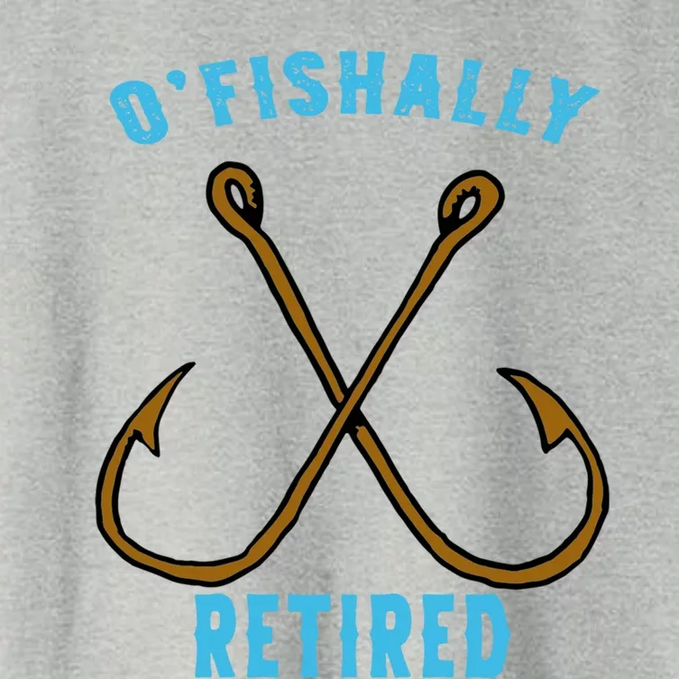 Outstanding Ofishally Retired Funny Fisherman Fishing Gift Women's Crop Top Tee