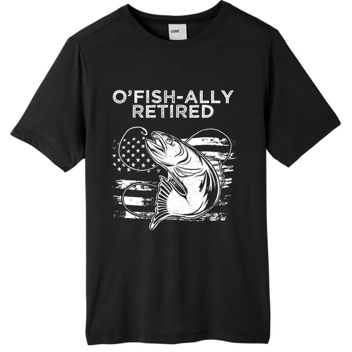 OFishally Officially Retired Fishing American ChromaSoft Performance T-Shirt