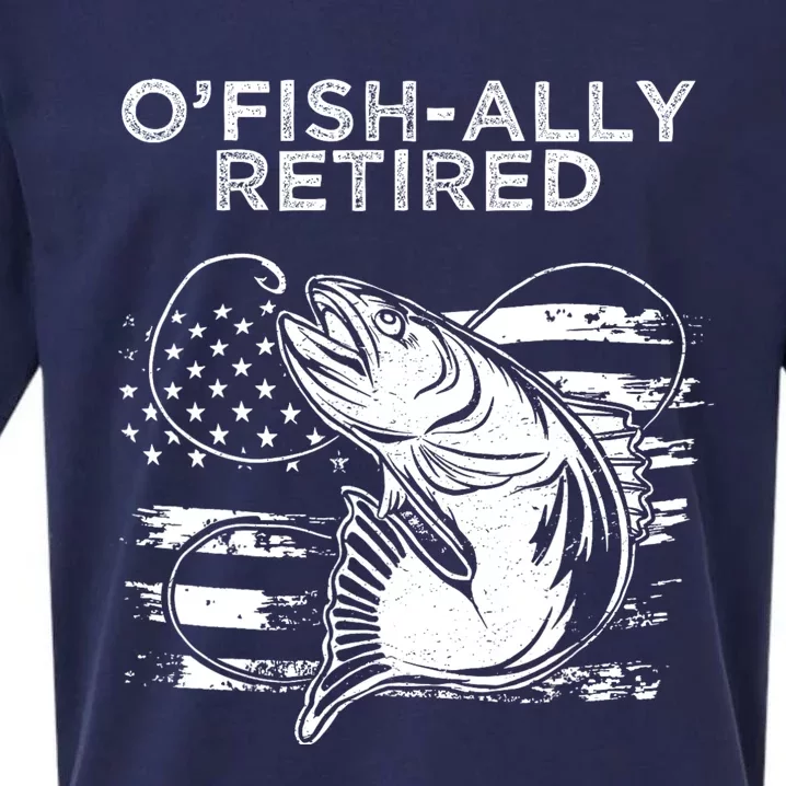 OFishally Officially Retired Fishing American Sueded Cloud Jersey T-Shirt