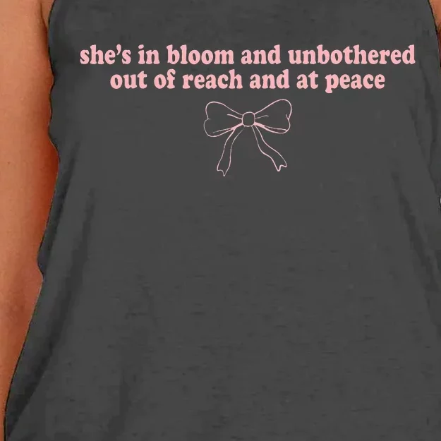 Out Of Reach And At Peace Women's Knotted Racerback Tank