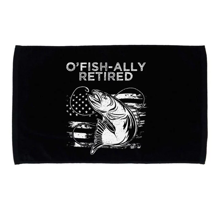 OFishally Officially Retired Fishing American Microfiber Hand Towel