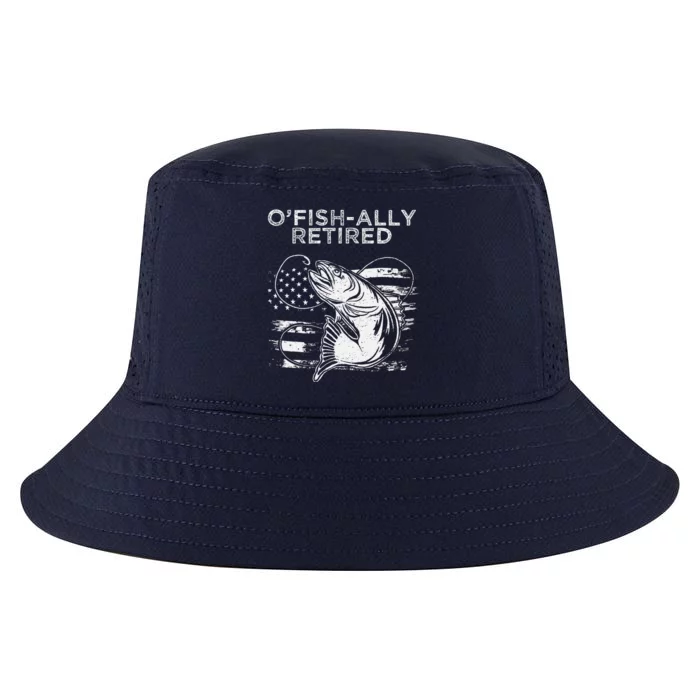 OFishally Officially Retired Fishing American Cool Comfort Performance Bucket Hat