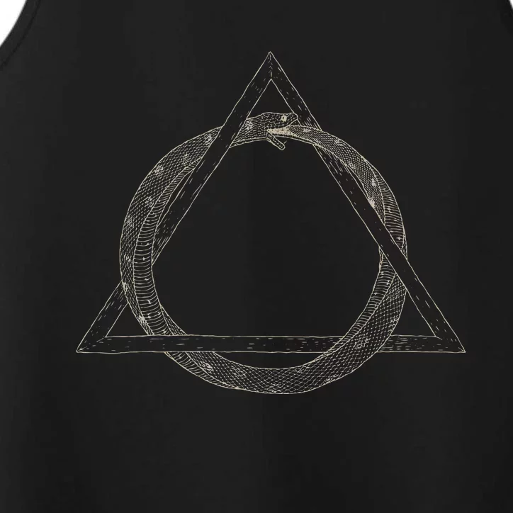 Ouroboros Occult Sacred Geometry Egyptian Alchemy Symbol Performance Tank