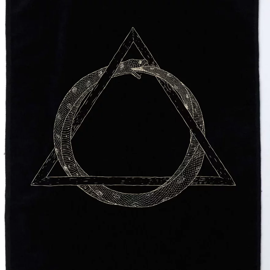 Ouroboros Occult Sacred Geometry Egyptian Alchemy Symbol Platinum Collection Golf Towel