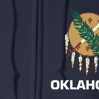 Oklahoma Ok State Flag Usa T Full Zip Hoodie