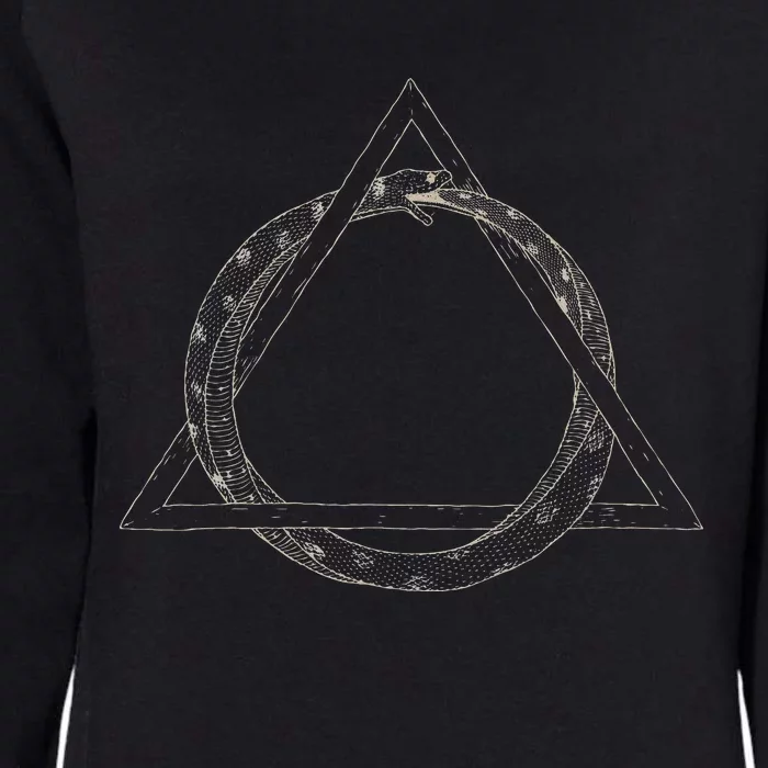 Ouroboros Occult Sacred Geometry Egyptian Alchemy Symbol Womens California Wash Sweatshirt