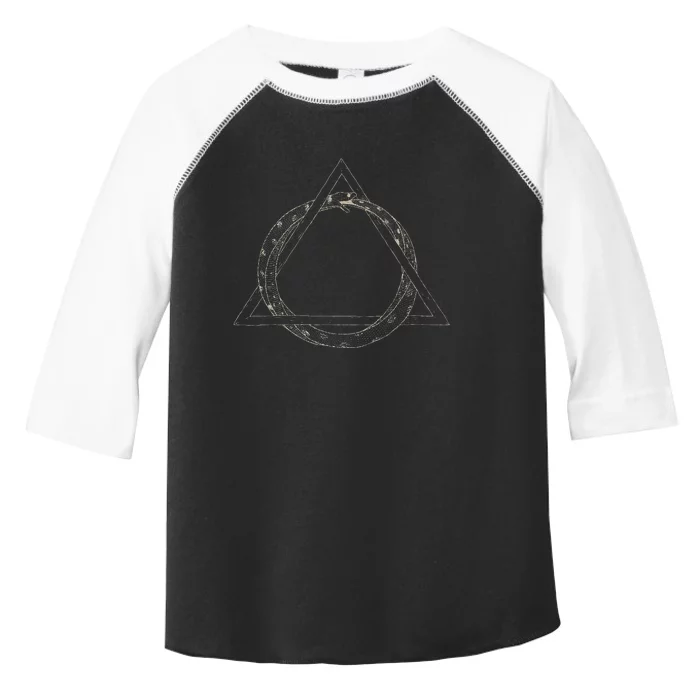 Ouroboros Occult Sacred Geometry Egyptian Alchemy Symbol Toddler Fine Jersey T-Shirt