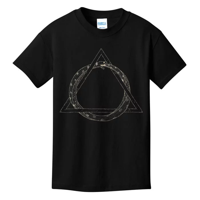 Ouroboros Occult Sacred Geometry Egyptian Alchemy Symbol Kids T-Shirt