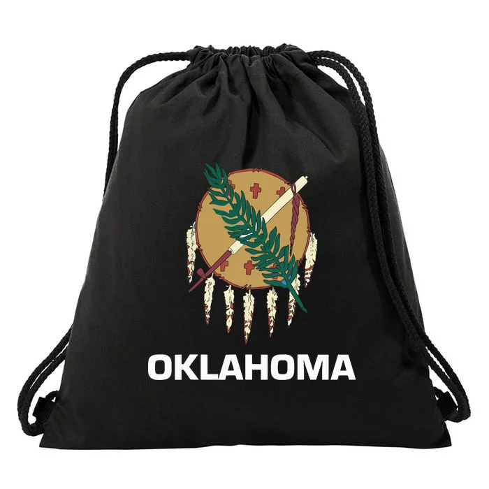 Oklahoma Ok State Flag Usa T Drawstring Bag