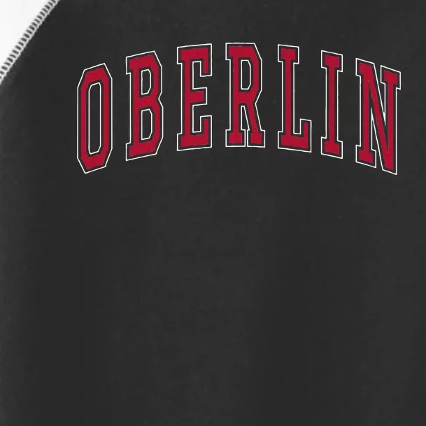 Oberlin Ohio Souvenir College Style Red Text Toddler Fine Jersey T-Shirt