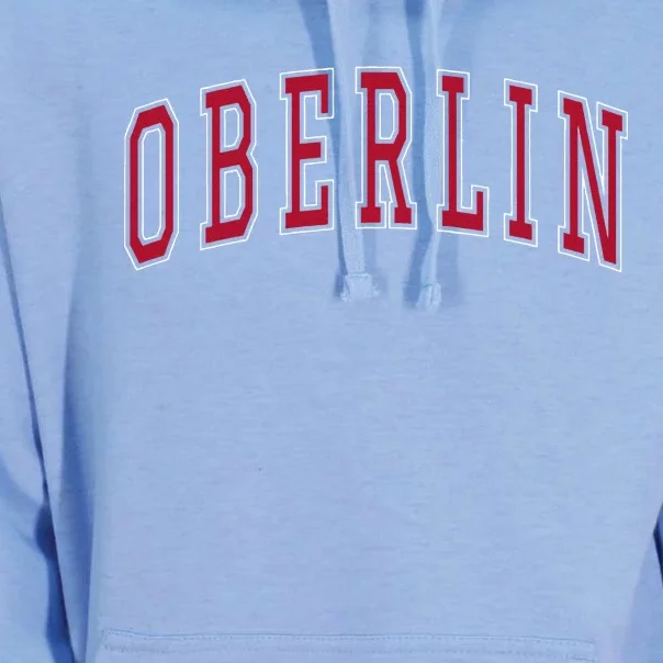 Oberlin Ohio Souvenir College Style Red Text Unisex Surf Hoodie