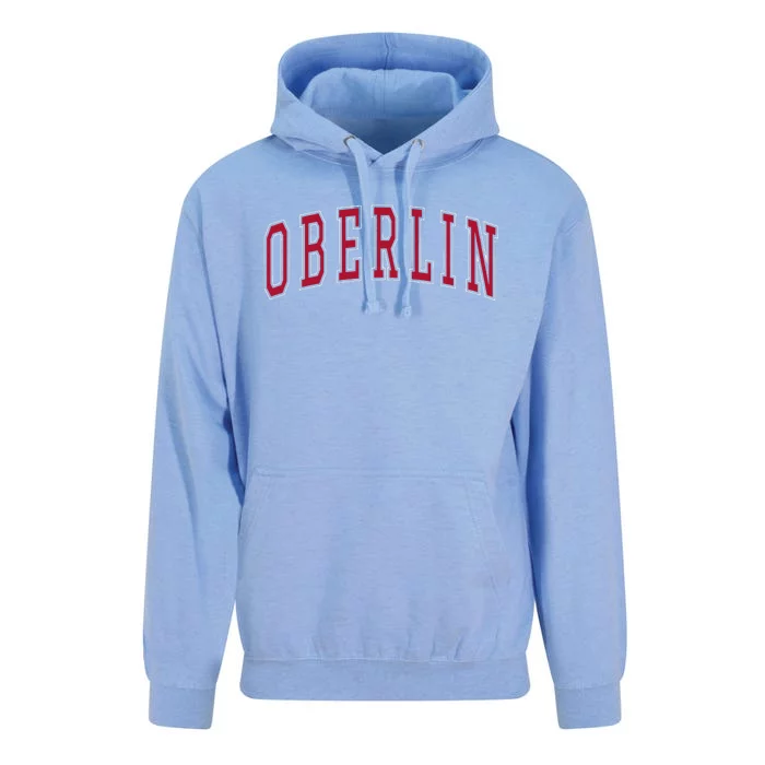 Oberlin Ohio Souvenir College Style Red Text Unisex Surf Hoodie