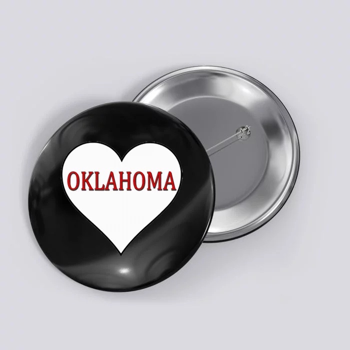 Oklahoma Ok Sports Sooner State Heart Button