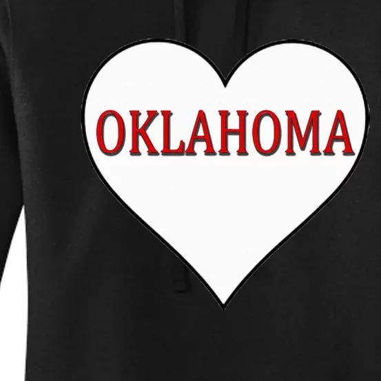 Oklahoma Ok Sports Sooner State Heart Women's Pullover Hoodie