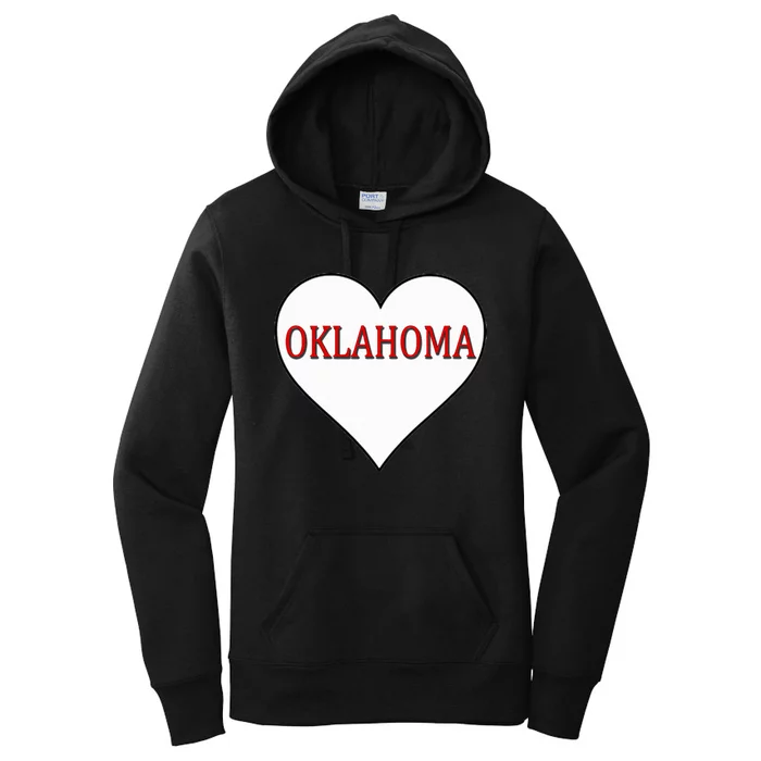 Oklahoma Ok Sports Sooner State Heart Women's Pullover Hoodie