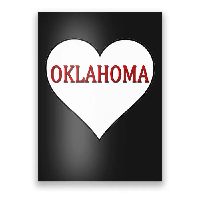 Oklahoma Ok Sports Sooner State Heart Poster