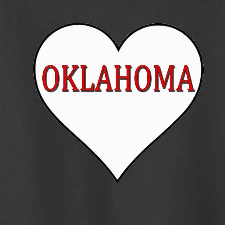 Oklahoma Ok Sports Sooner State Heart Toddler T-Shirt