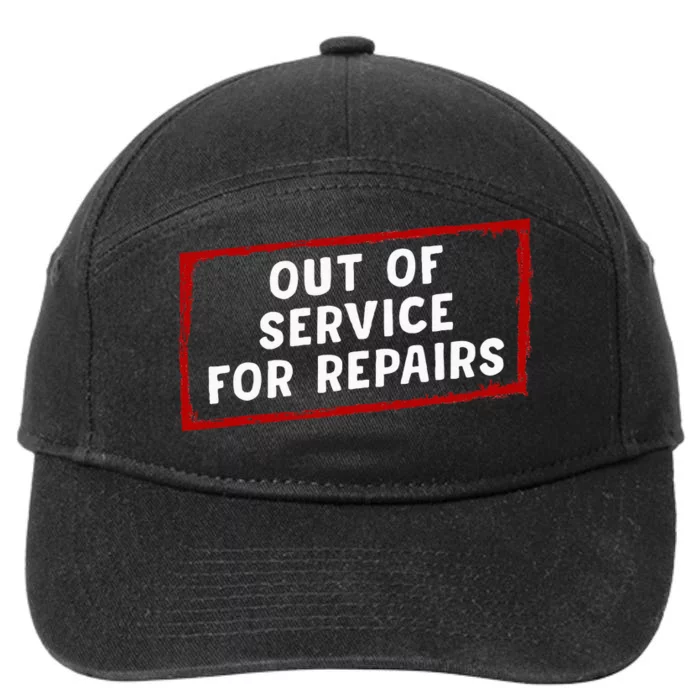 Out Of Service For Repairs 7-Panel Snapback Hat