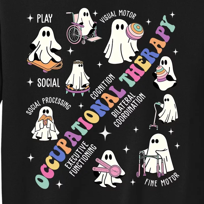 Ot Occupational Therapy Therapist Halloween Spooky Tall Sweatshirt