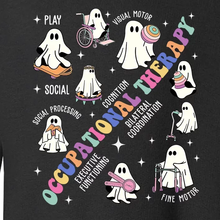 Ot Occupational Therapy Therapist Halloween Spooky Toddler Sweatshirt