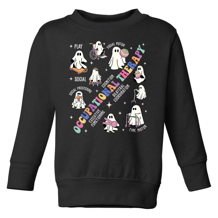 Ot Occupational Therapy Therapist Halloween Spooky Toddler Sweatshirt