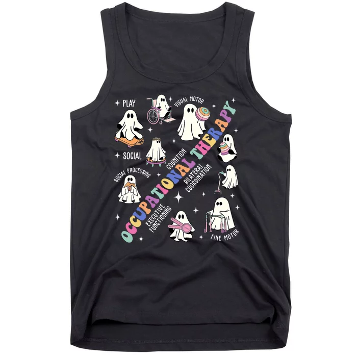 Ot Occupational Therapy Therapist Halloween Spooky Tank Top