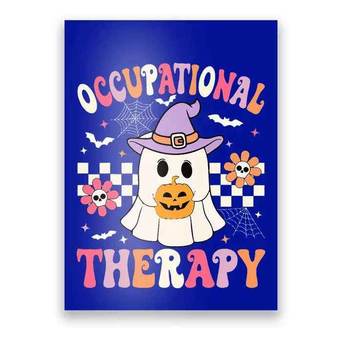 OT Occupational Therapy Halloween Retro Ghost OT Halloween Poster