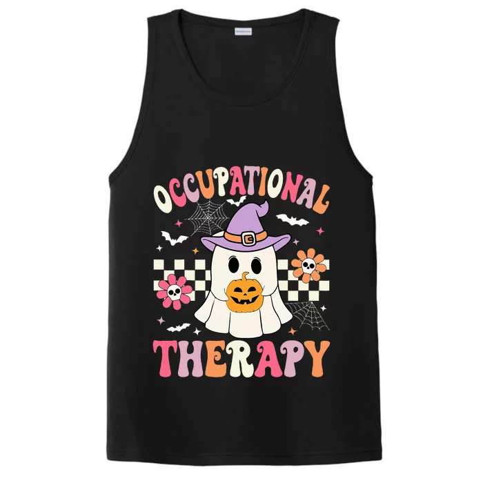 OT Occupational Therapy Halloween Retro Ghost OT Halloween Performance Tank