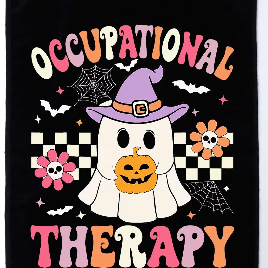 OT Occupational Therapy Halloween Retro Ghost OT Halloween Platinum Collection Golf Towel