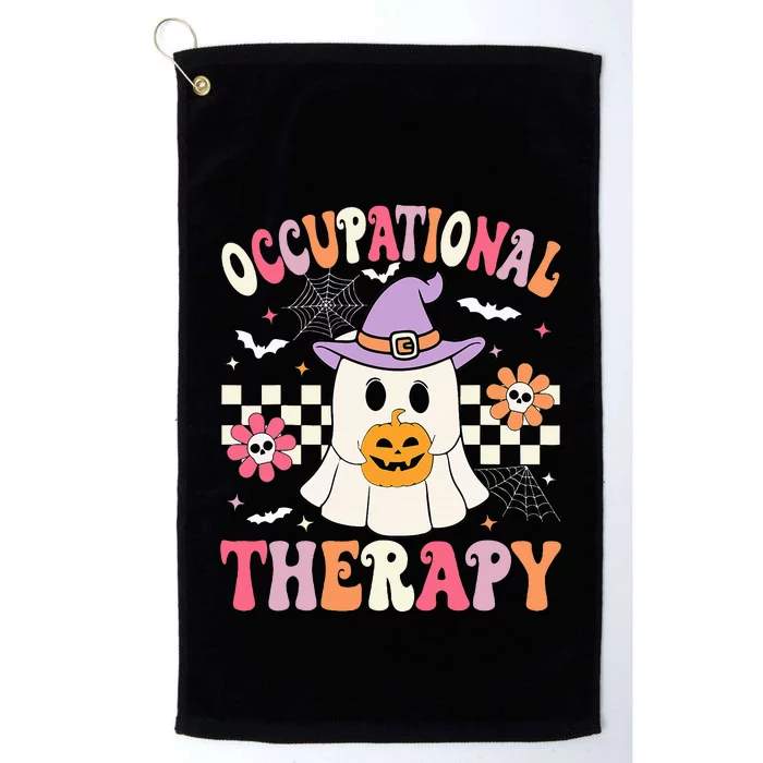 OT Occupational Therapy Halloween Retro Ghost OT Halloween Platinum Collection Golf Towel